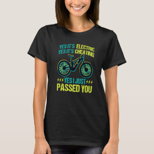 EBike Retro Fahrrad MTB Fahrrad E Bike Ja ich nur T-Shirt