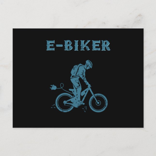 EBiker Electric Bike EBike Cycling Cyclist Gift Postkarte (Vorderseite)