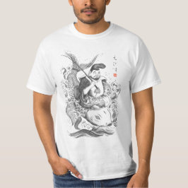 Ebisu - Gott des Fischfangs und des Handels (Tinte T-Shirt