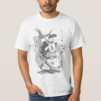 Ebisu - Gott des Fischfangs und des Handels (Tinte T-Shirt