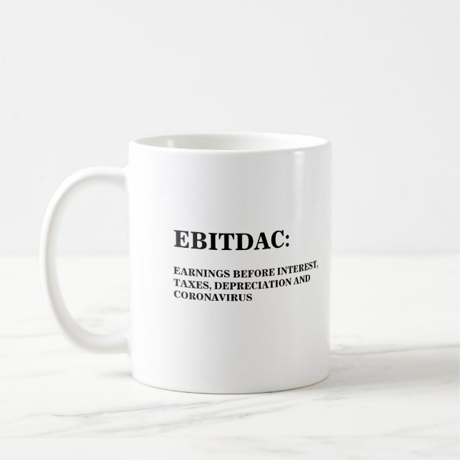 EBITDAC FINANZIELLE KONTO-TASSE KAFFEE KAFFEETASSE (Links)