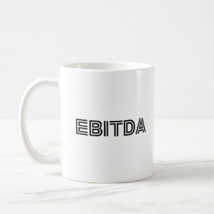 EBITODA Coole lustige Tippfehler Schwarzschrift Kaffeetasse