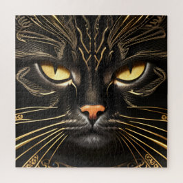 Ebony and Gold Cat Puzzle