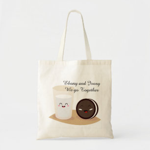 Ebony and Ivory We Go together Tasche