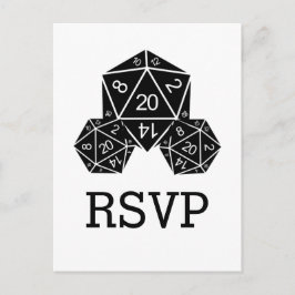 Ebony D20 Dice Response Postkarte