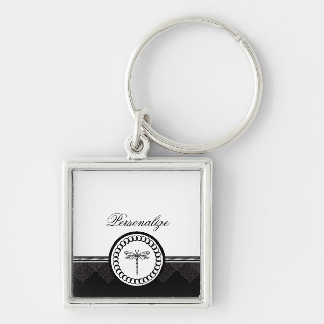 Ebony Dragonfly Emblem Schlüsselanhänger (Vorne)