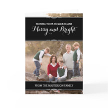 Ebony Einfach Chic Holiday Foto Card