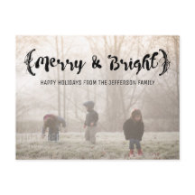 Ebony Elegant Sketched Merry & Bright Foto