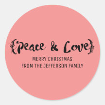 Ebony Elegante Sketched Peace & Liebe Holiday