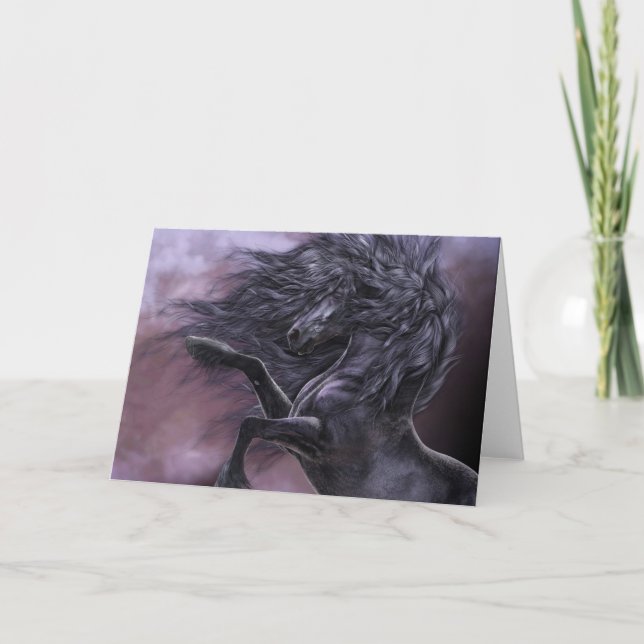 Ebony Fire Greeting Card Karte (Vorderseite)