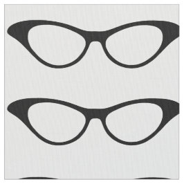 Ebony Girly Geek Glasses Fabric Stoff