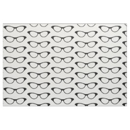 Ebony Girly Geek Glasses Fabric Stoff