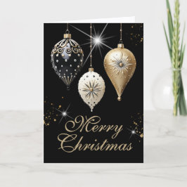 Ebony Gold und White Vintag Ornaments Weihnachten