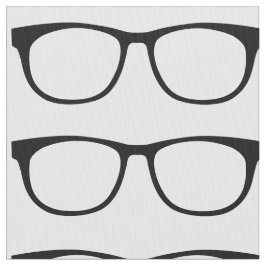 Ebony Hipster Geek Glasses Fabric Stoff