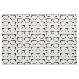 Ebony Hipster Geek Glasses Fabric Stoff