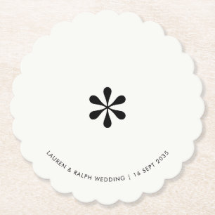 Ebony & Ivory Simple Chic Couple Paper Untersetzer