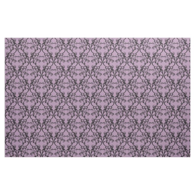 Ebony Lila Parisian Damask Muster Fabric Stoff (Fat Quarter (45,7 x 55,9 cm))