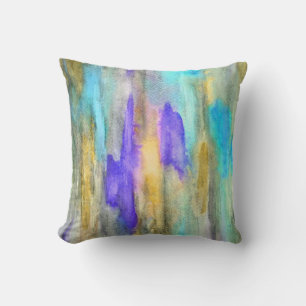 Ebony Rainbow Aquamarin Kissen