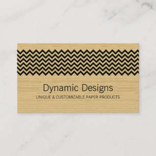 Ebony Rustic Zickzack Business Card Visitenkarte