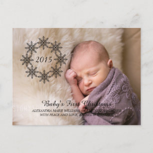 Ebony Snowflake Wreath Foto Postkarte