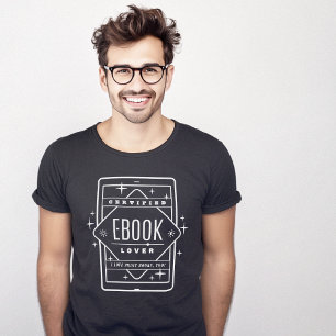 Ebook Book Lover zertifiziert Minimalistisch T-Shirt