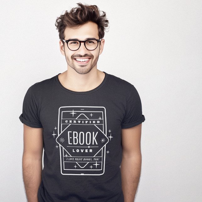 Ebook Book Lover zertifiziert Minimalistisch T-Shirt (Ebook Book Lover Certified Minimalist T-Shirt)