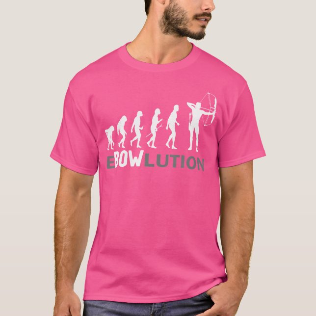 Ebowlution Evolution Bogenschütze Bogenschießen Bo T-Shirt (Vorderseite)