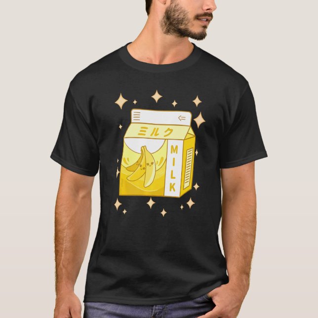 Eboy Milk Shake Carton Niedlich Japanisch Banana M T-Shirt (Vorderseite)