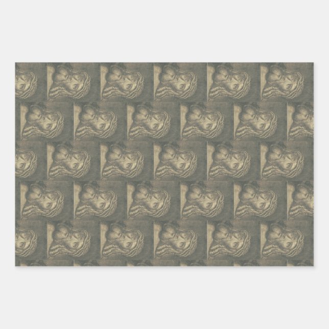 Ecce homo Heiliges Gesicht Jesu Geschenkpapier Set (Vorderseite)