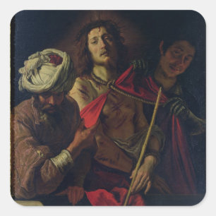 Ecce Homo (Öl auf Leinwand) Quadratischer Aufkleber