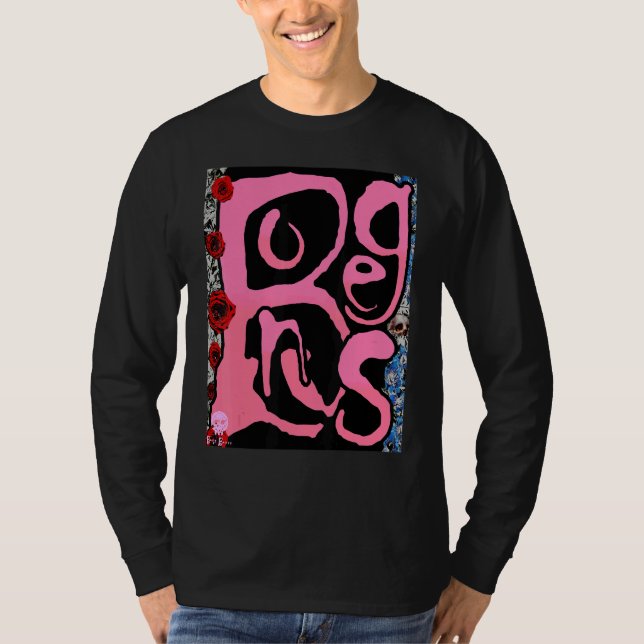 Eccentric Kooky Bong Bones Script Illustration T-S T-Shirt (Vorderseite)