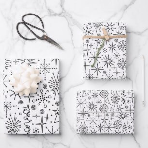 Eccentric Mitte Century Modern Retro Geschenkpapier Set