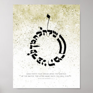 Ecclesiastes 11,1, Schick dein Brot... Poster