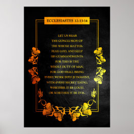 Ecclesiastes 12:13-14 Bibelverse Poster