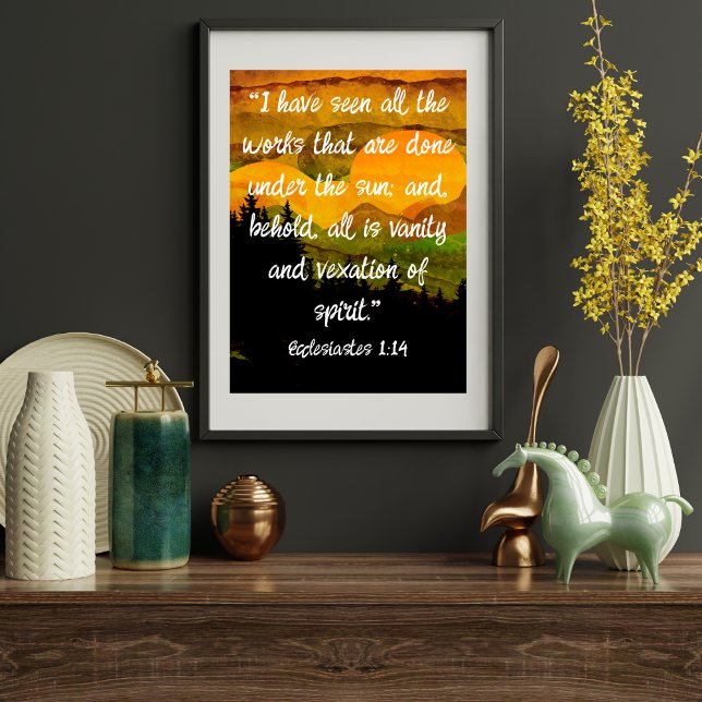 Ecclesiastes 1:14 KJV Allerheiliger Sonnenuntergan Poster (Von Creator hochgeladen)