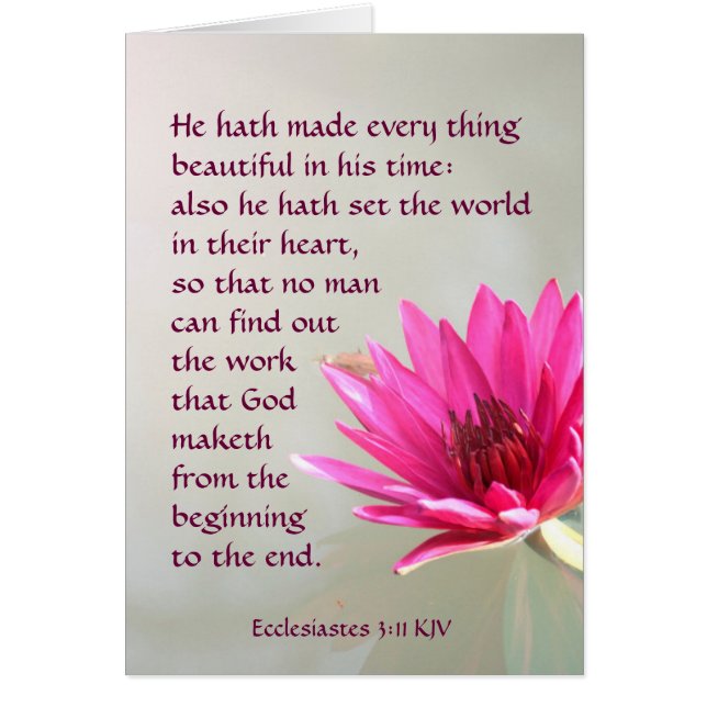 Ecclesiastes 3:11 Alles schön in seiner Zeit (Vorne)