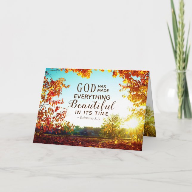 Ecclesiastes 3:11 Er hat alles schön gemacht Karte (Vorderseite)