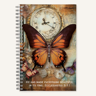 Ecclesiastes 3:11 Tagebuch-Schmetterling-Uhr Notiz Notizbuch