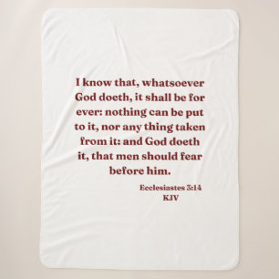 Ecclesiastes 3:14 KJV Bibelverse Sherpadecke