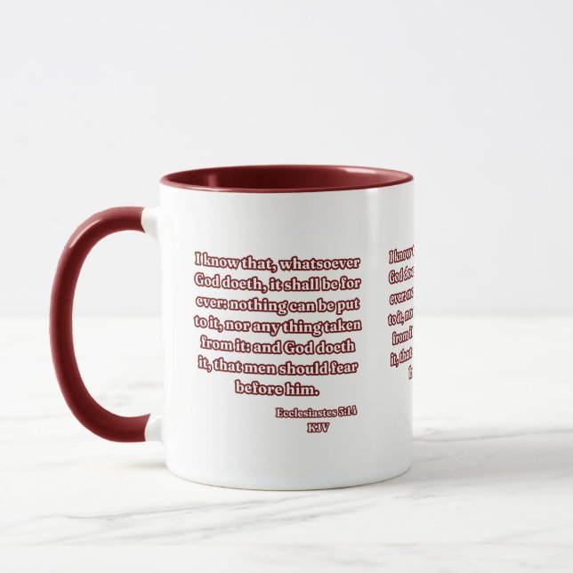 Ecclesiastes 3:14 KJV Bibelverse Zwei-Tone Tasse (Links)