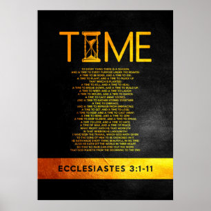 Ecclesiastes 3:1-11 Bibelverse Poster
