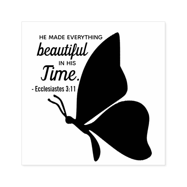 Ecclesiastes 3:1 Butterfly-Bibelverse Gummistempel (Prägung)