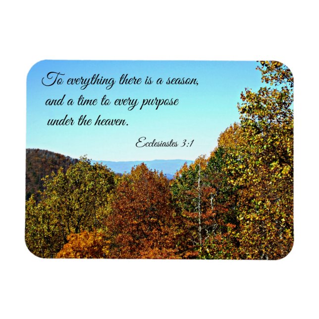Ecclesiastes 3:1 Zu allem gibt es eine Saison. Magnet (Horizontal)