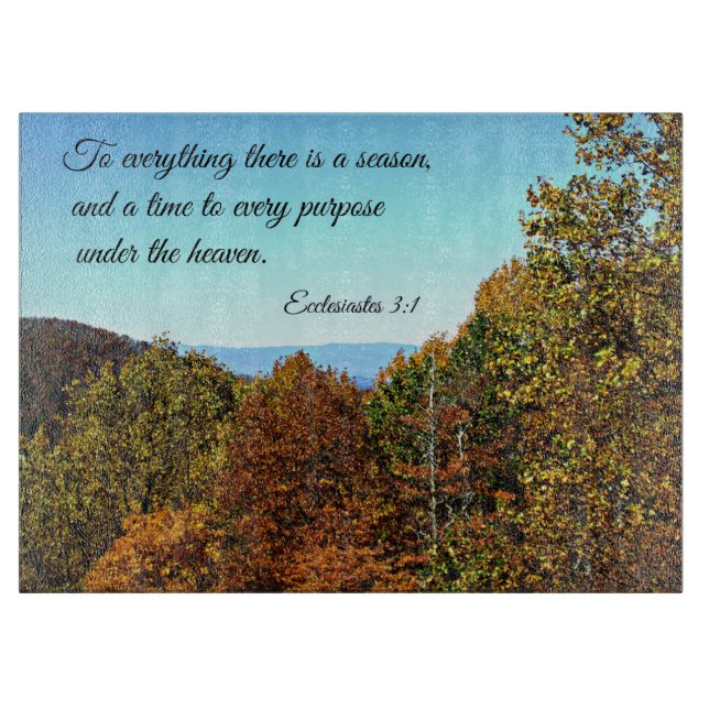 Ecclesiastes 3:1 Zu allem gibt es eine Saison. Schneidebrett (Vorderseite)