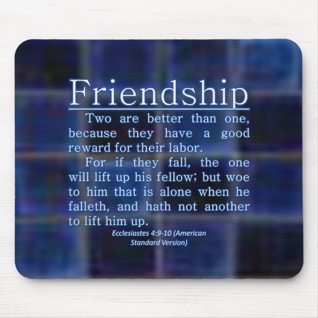 Ecclesiastes 4:9 - 10 mousepad (Vorne)