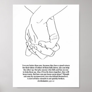 Ecclesiastes 4:9-12 Ein Kabel von drei Stränden .. Poster