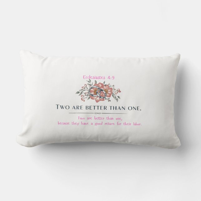 Ecclesiastes 4:9 Pillow Lendenkissen (Vorderseite)