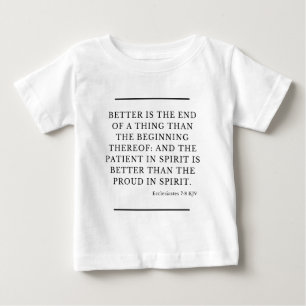 Ecclesiastes 7:8 Bibelverse Zitat KJV Baby T-shirt