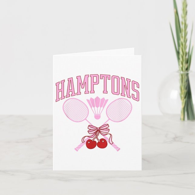 Ecg Heartbeat Badminton Player Shuttle Sports Smas Karte (Vorderseite)