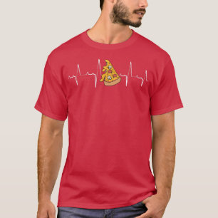 Ecg Heartbeat Pizza Lover Eating Italian Food Pizz T-Shirt